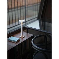 Portofino Table Lamp White/ Travertine