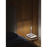 Portofino Table Lamp White/ Travertine