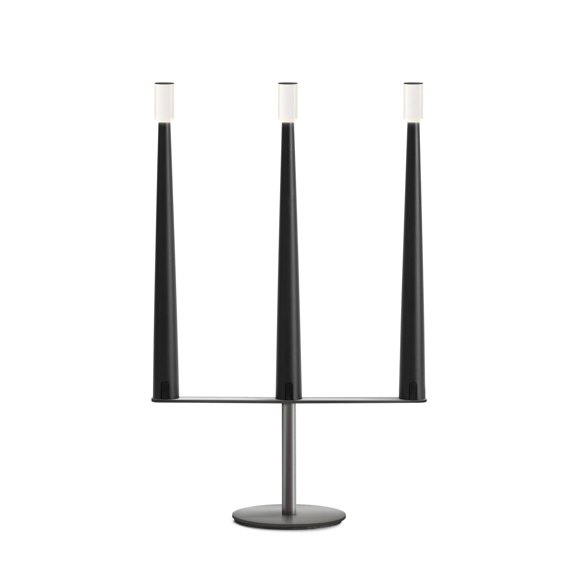 Sorrento Bordslampa Stor Svart/ Gr&aring;