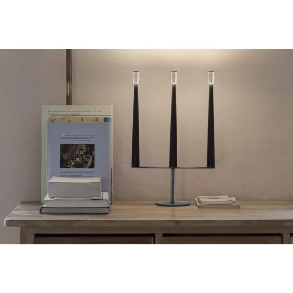 Sorrento Table Lamp Large White/ Gray