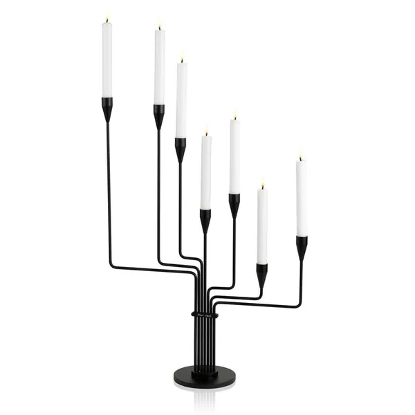 Chariot Candlestick H63 cm Black
