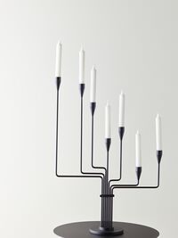 Chariot Candlestick H63 cm Black