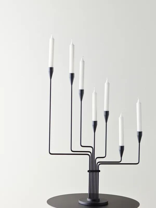 Chariot Candlestick H63 cm Black
