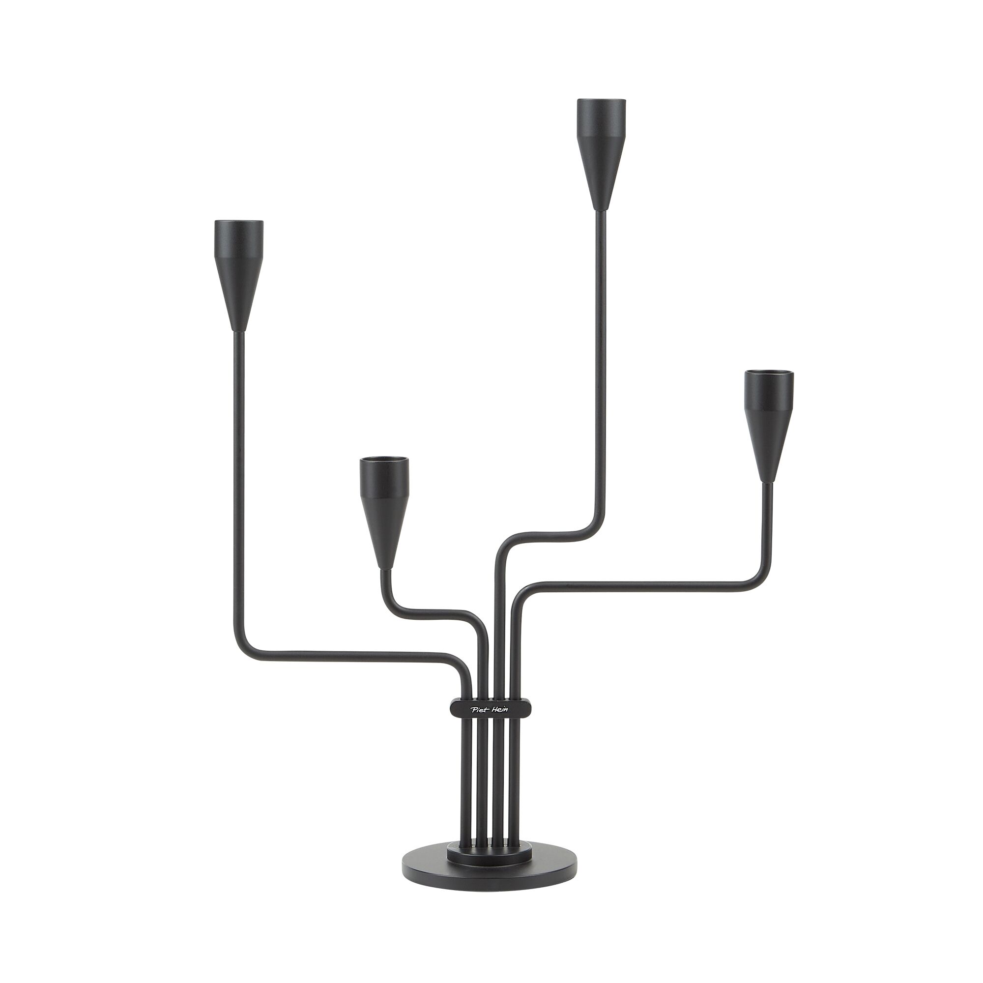 Sørkors Lysestake H38 cm Sort