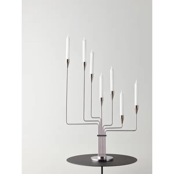 Chariot Candlestick H63 cm Stainless Steel