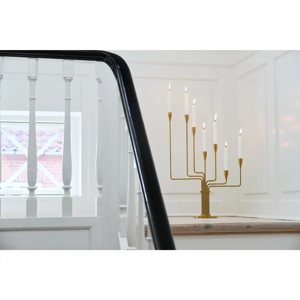 Chariot Candlestick H63 Brass