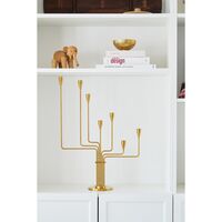 Chariot Candlestick H63 Brass