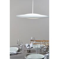 Sinus 550P Pendelleuchte Opal mit Weiß Kabel
