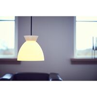 Bikube 180P Pendel Opal med Sort Ledning
