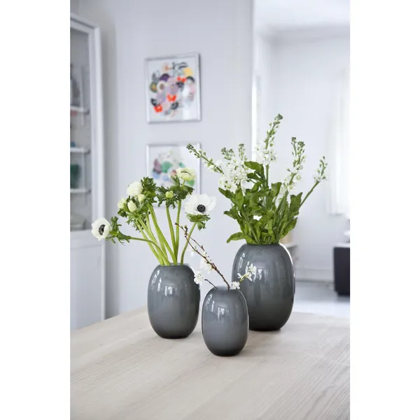 Super Vase 25 cm Opal/ Gray