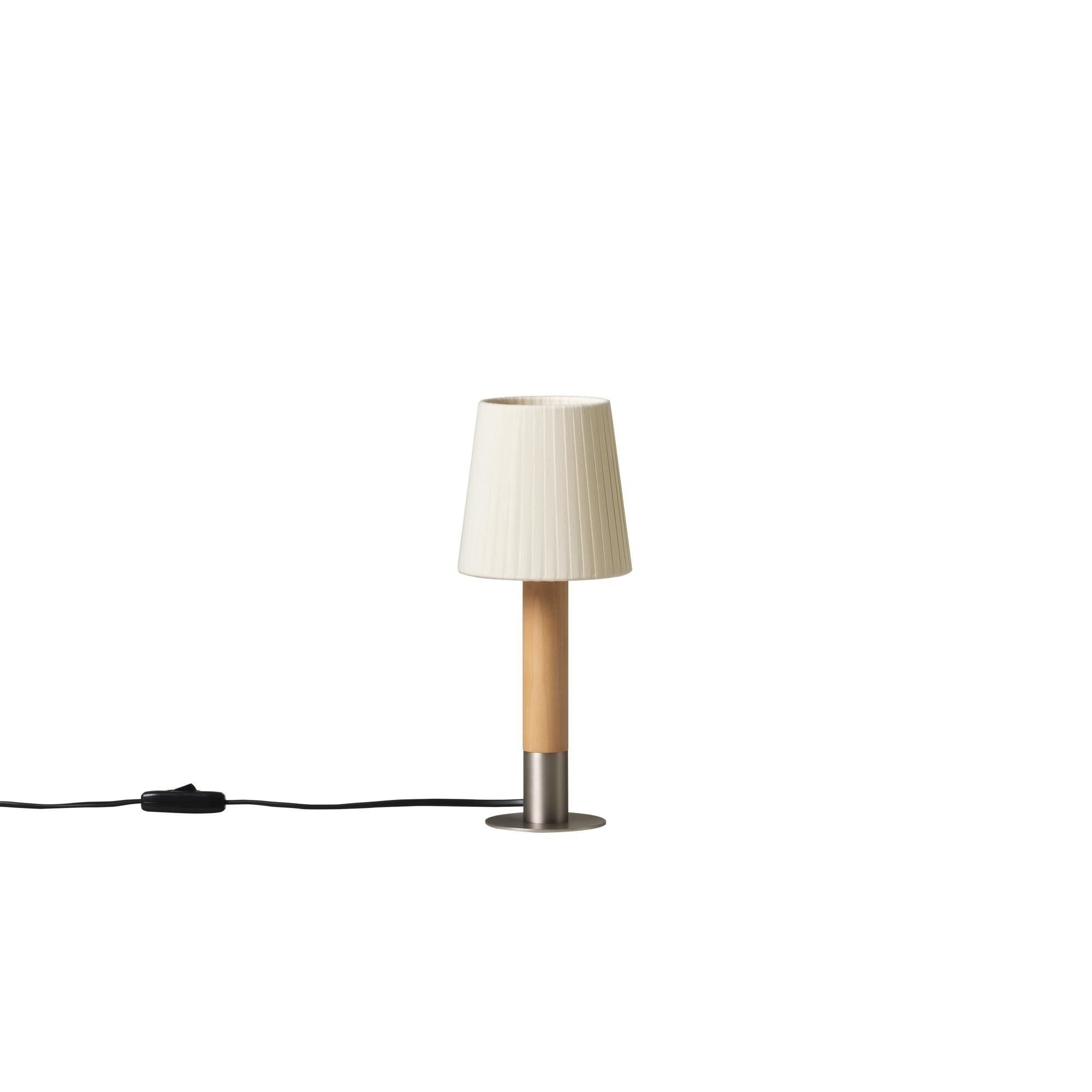Básica Mínima Bordlampe Natural/Birk/Nikkel