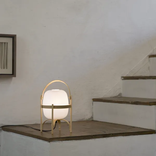 Cestita Lámpara de Mesa Plástico Blanco