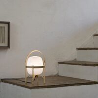 Cestita Lámpara de Mesa Cristal Blanco
