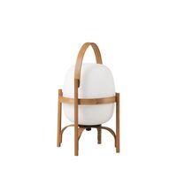 Cestita Batería Lámpara de Mesa Portátil Plástico Blanco
