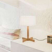DISH Tafellamp Wit/ Eiken