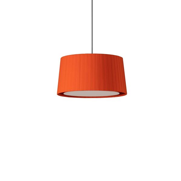 GT6 Lampadario Rosso-Ambra/Rosa chiaro/Nickel, Cavo Nero