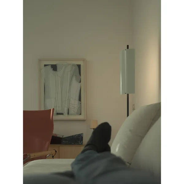 Lámina 45 Floor Lamp White/ Black