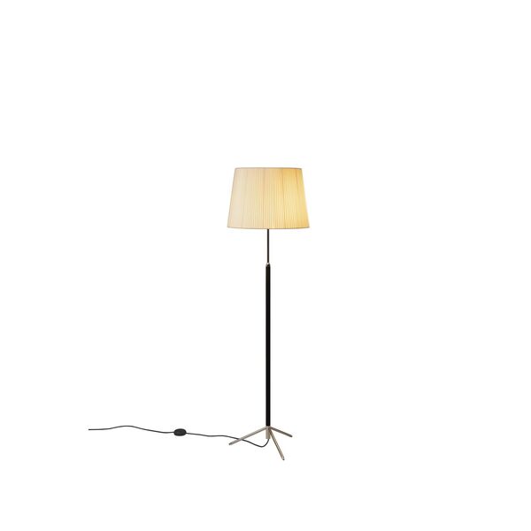 Pie de Salón G1 Gulvlampe Natural/Krom
