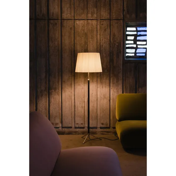 Salon Pie G1 Lampadaire Naturel/Chrome