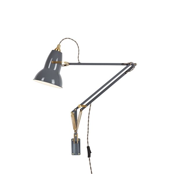 Original 1227™ Messing Lampe mit Wandaufhängung Elefantengrau