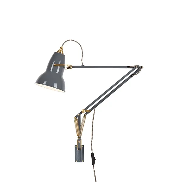 Original 1227 Brass Lamp w/wall Mount Elephant Grey