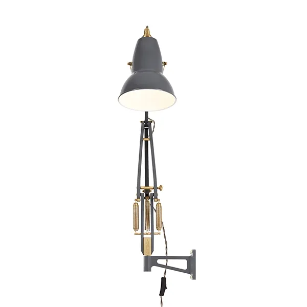 Original 1227 Brass Lamp w/wall Mount Elephant Grey