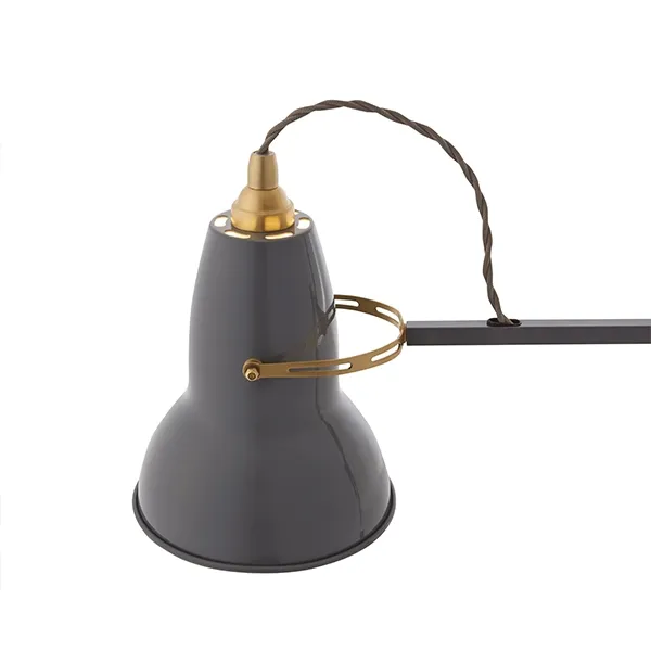 Original 1227 Brass Lamp w/wall Mount Elephant Grey