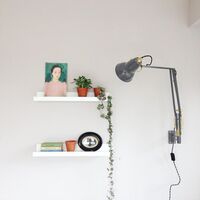 Original 1227 Brass Lamp w/wall Mount Elephant Grey