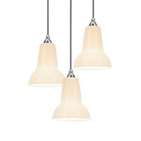 Original 1227 Mini Ceramic Cluster Pendant Pure White (3x Pendants + 1x Ceiling Rose Kit)