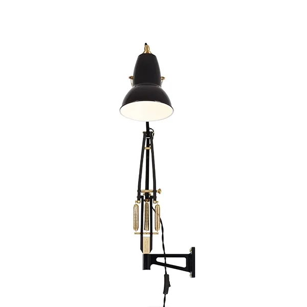 Original 1227 Brass Lamp with Wall Bracket Jet Black
