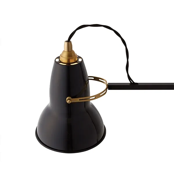 Original 1227 Brass Lamp with Wall Bracket Jet Black