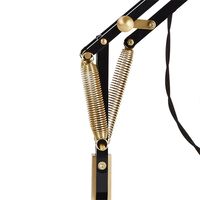 Original 1227 Brass Lamp with Wall Bracket Jet Black