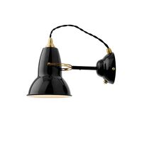 Original 1227 Brass Wall Light Jet Black