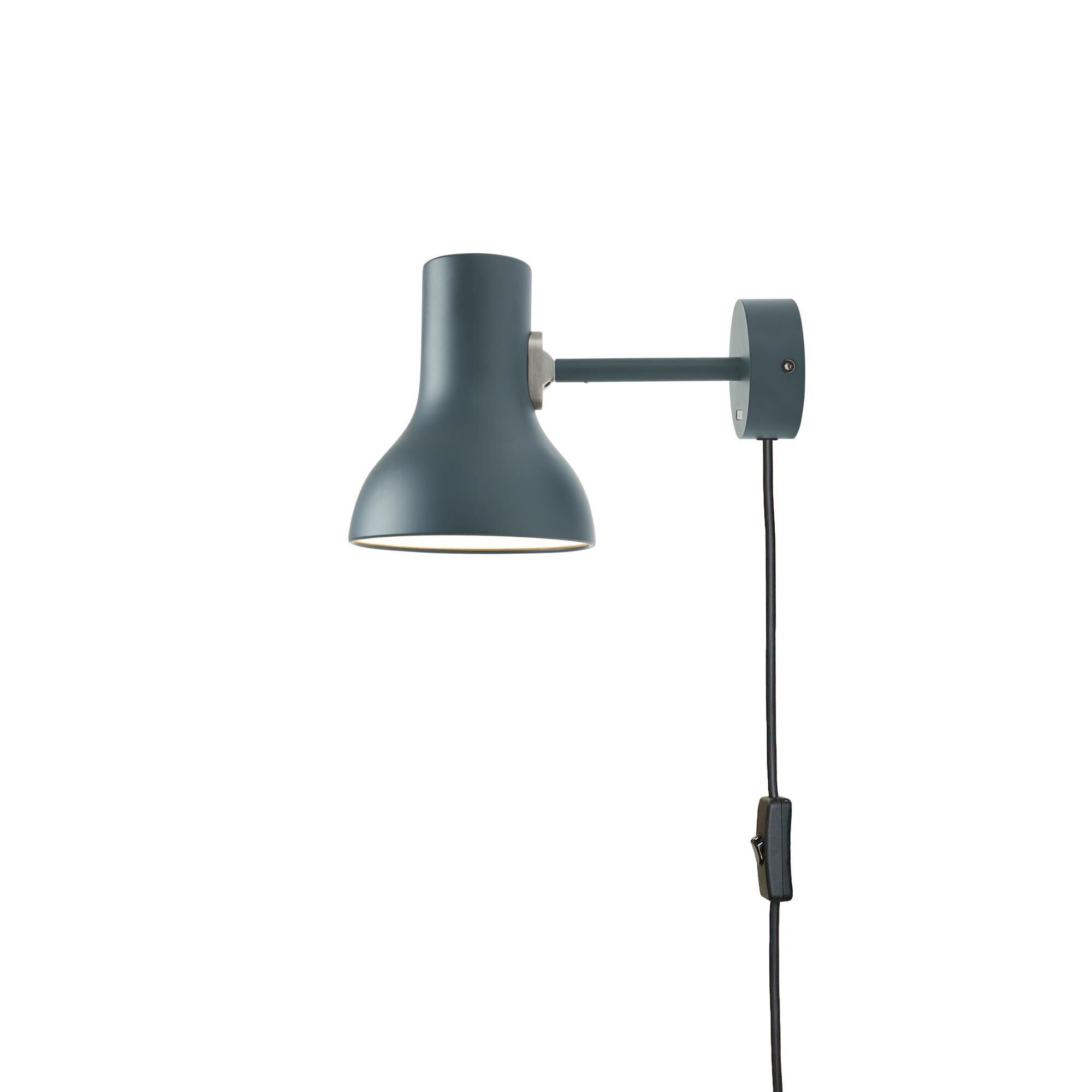 Type 75 Mini Applique Murale Avec Câble Gris Ardoise
