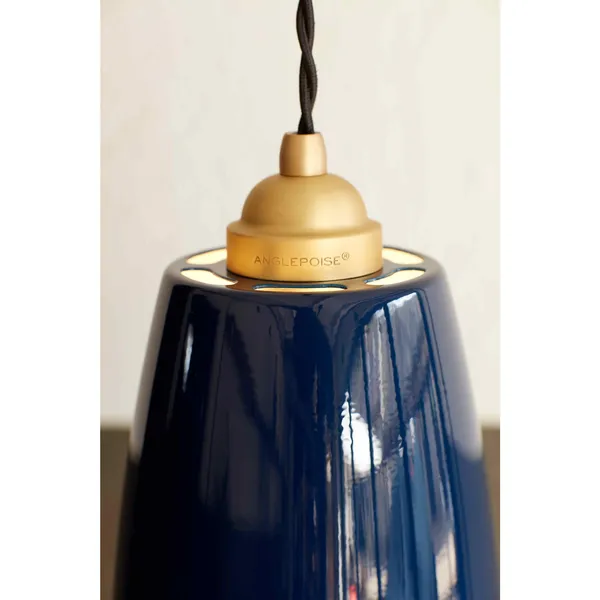 Original 1227 Brass Midi Pendant Ink Blue