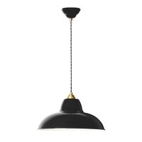 Original 1227 Brass Midi Wide Pendant Jet Black