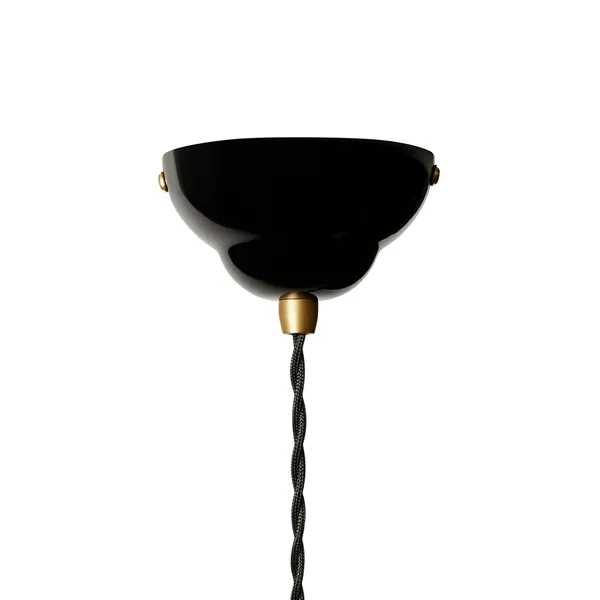 Original 1227 Brass Midi Wide Pendant Jet Black