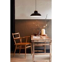 Original 1227 Brass Midi Wide Pendant Jet Black