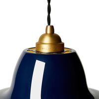 Original 1227 Brass Midi Wide Pendant Ink Blue