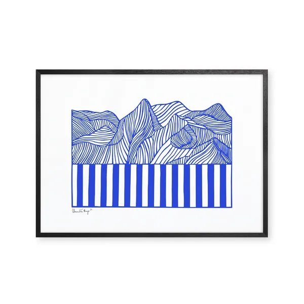 Papercut 04 Blue 50x70 Poster