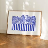 Papercut 04 Blue 50x70 Poster