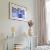 Papercut 04 Blue 50x70 Poster