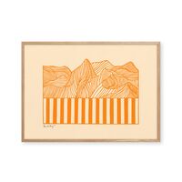 Papercut 04 Orange 50x70 Poster