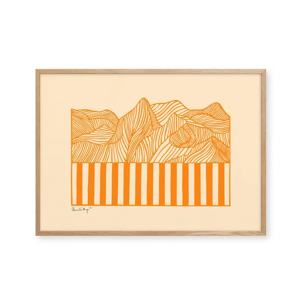 Papercut 04 Orange 50x70 Poster