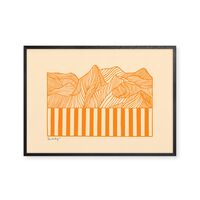Papercut 04 Orange 50x70 Poster