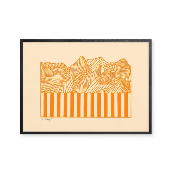 Papercut 04 Orange 50x70 Poster