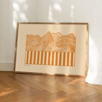 Papercut 04 Orange 50x70 Poster