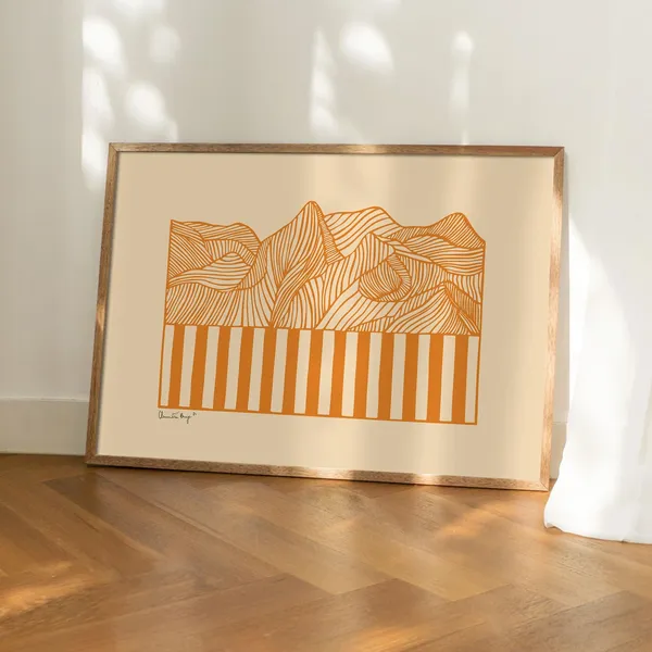 Papercut 04 Orange 50x70 Poster