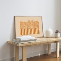 Papercut 04 Orange 50x70 Poster