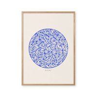 Papercut 05 Blue 50x70 Poster